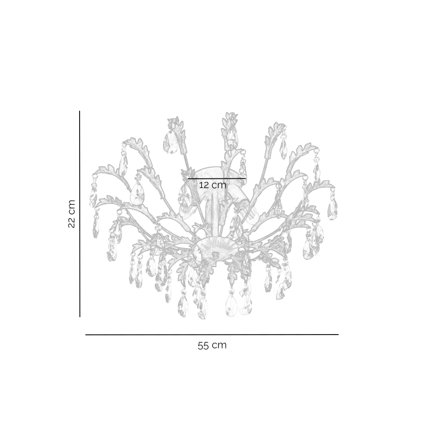 ONLI - Ceiling light TERESA 3xE14/6W/230V bronze
