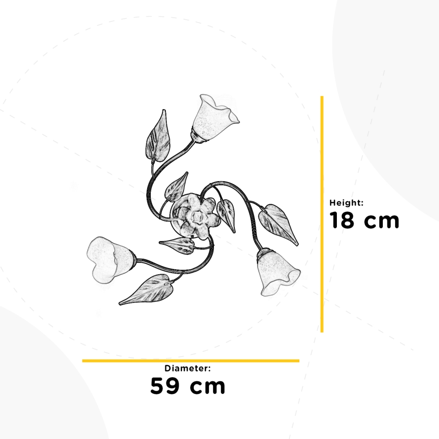 ONLI - Ceiling light VANDA 3xE14/6W/230V