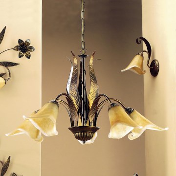 ONLI - Chandelier on a chain ALGA 5xE14/6W/230V bronze