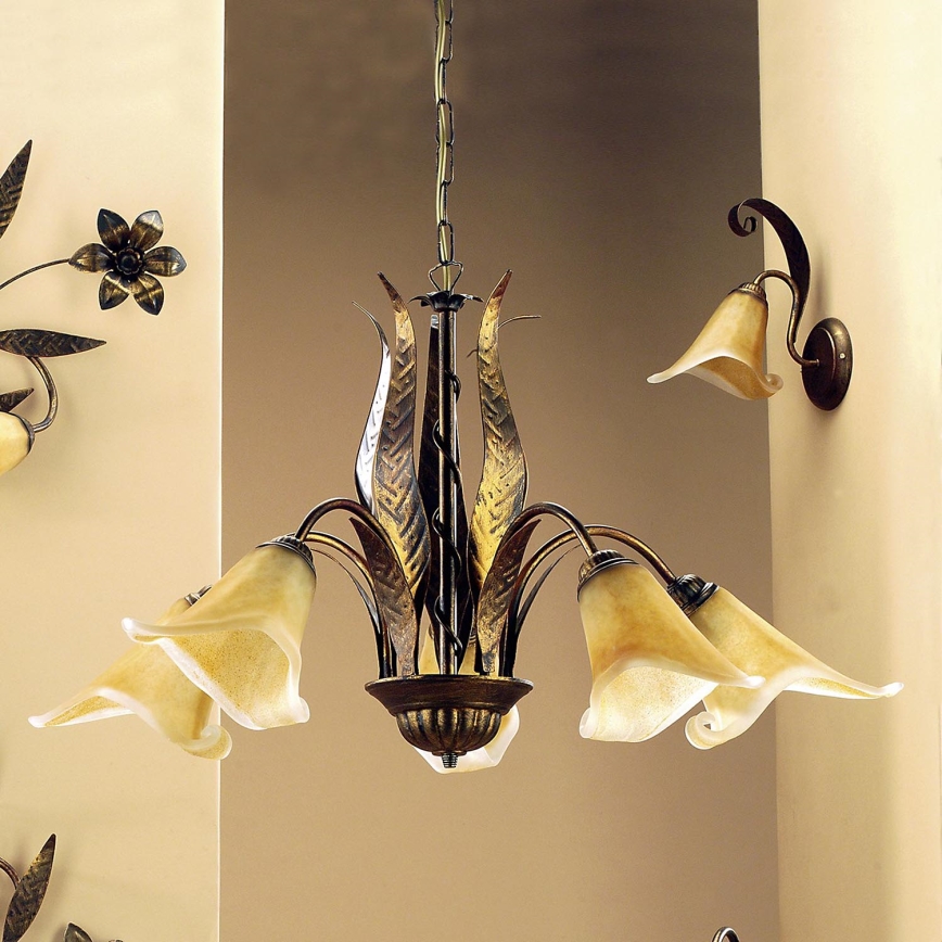 ONLI - Chandelier on a chain ALGA 5xE14/6W/230V bronze