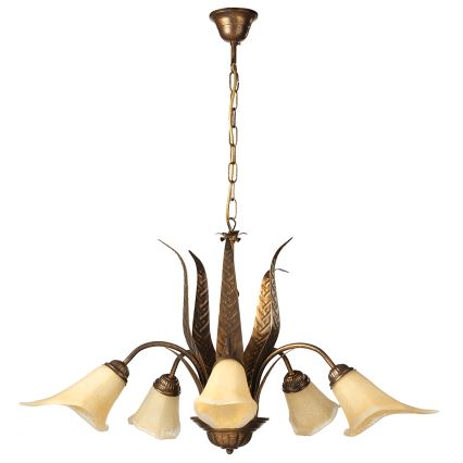 ONLI - Chandelier on a chain ALGA 5xE14/6W/230V bronze