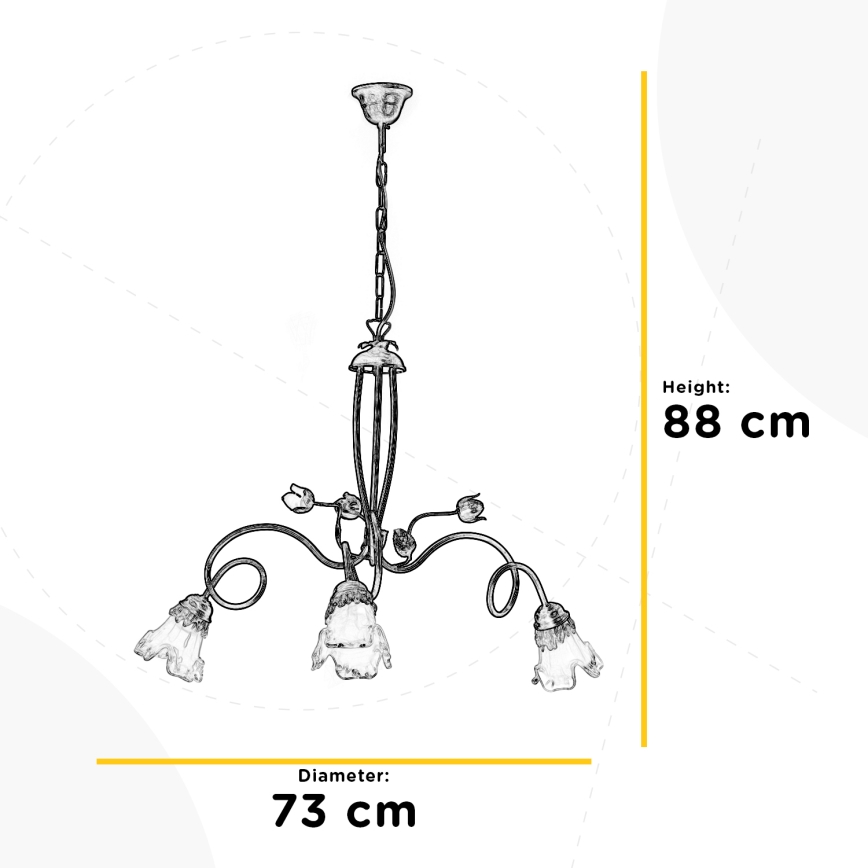 ONLI - Chandelier on a chain ARIANNA 3xE14/6W/230V