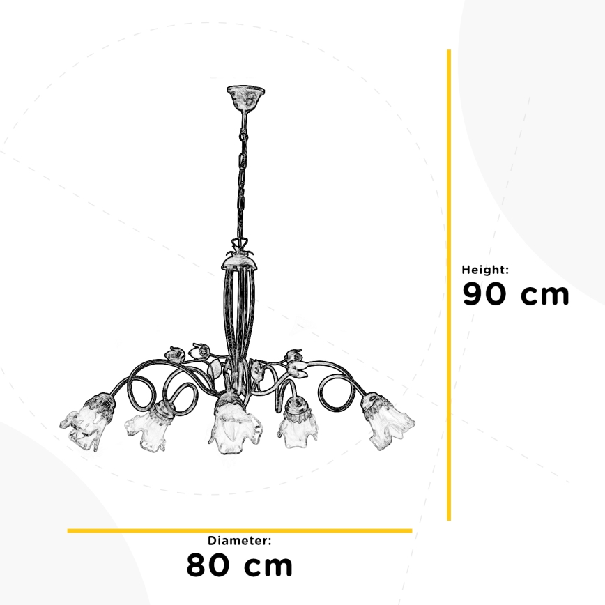 ONLI - Chandelier on a chain ARIANNA 5xE14/6W/230V