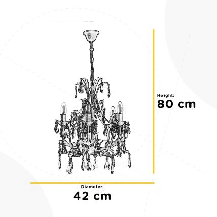 ONLI - Chandelier on a chain BOTTE 5xE14/6W/230V