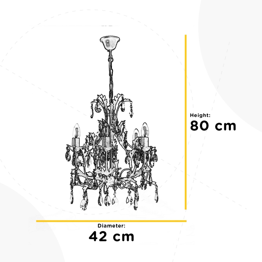ONLI - Chandelier on a chain BOTTE 5xE14/6W/230V