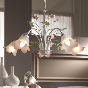 ONLI - Chandelier on a chain BOTTON DORO 5xE14/6W/230V