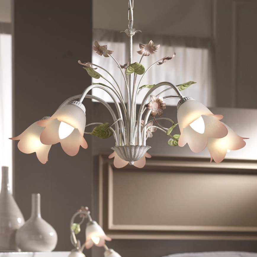 ONLI - Chandelier on a chain BOTTON DORO 5xE14/6W/230V