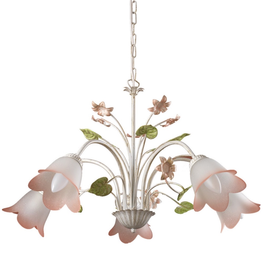 ONLI - Chandelier on a chain BOTTON DORO 5xE14/6W/230V