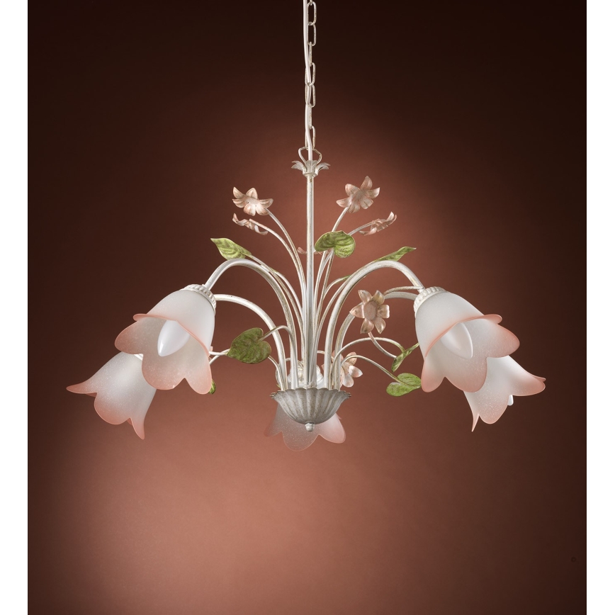 ONLI - Chandelier on a chain BOTTON DORO 5xE14/6W/230V