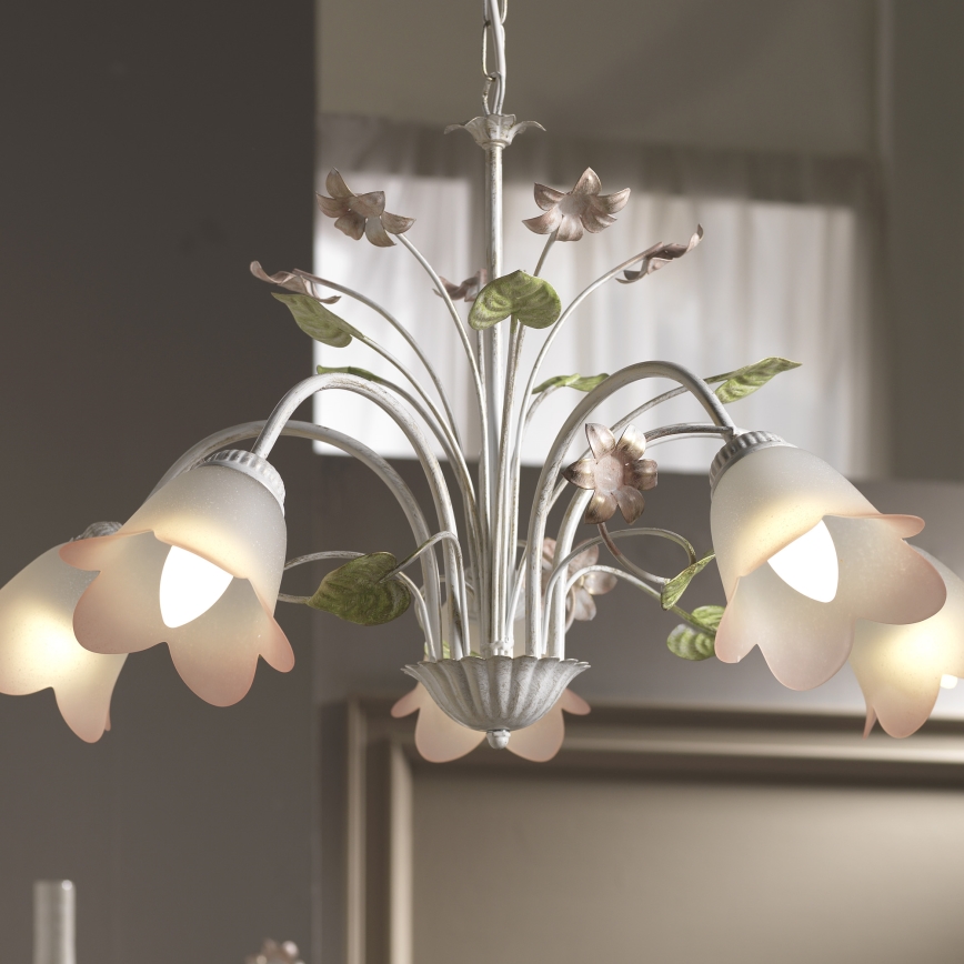ONLI - Chandelier on a chain BOTTON DORO 5xE14/6W/230V