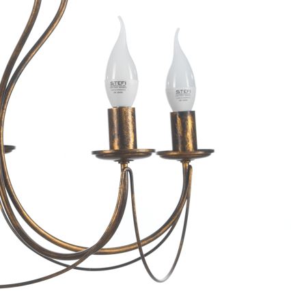 ONLI - Chandelier on a chain CANDELA 5xE14/6W/230V bronze