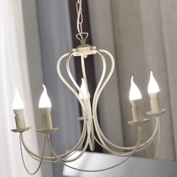ONLI - Chandelier on a chain CANDELA 5xE14/6W/230V white