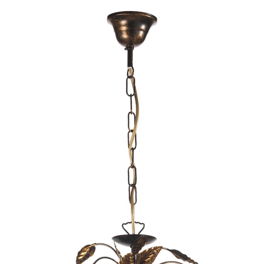 ONLI - Chandelier on a chain COLLANA 6xE14/6W/230V bronze/gold