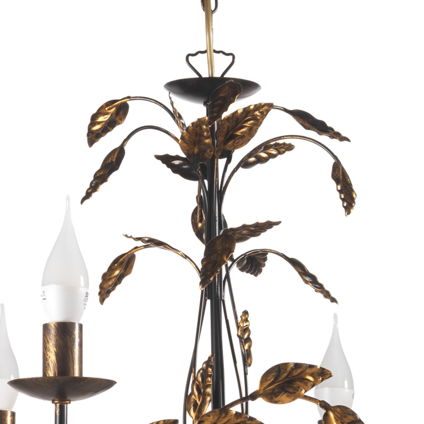 ONLI - Chandelier on a chain COLLANA 6xE14/6W/230V bronze/gold