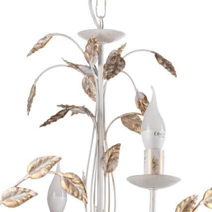 ONLI - Chandelier on a chain COLLANA 6xE14/6W/230V white/gold