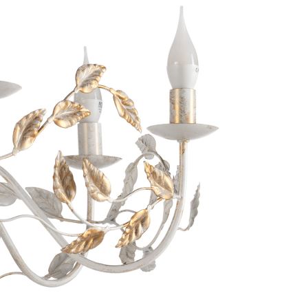 ONLI - Chandelier on a chain COLLANA 6xE14/6W/230V white/gold