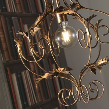 ONLI - Chandelier on a chain CONTESSA 1xE27/22W/230V bronze