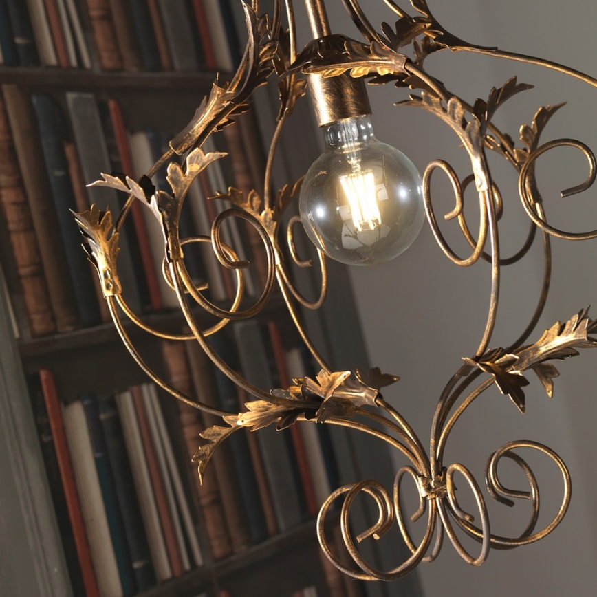 ONLI - Chandelier on a chain CONTESSA 1xE27/22W/230V bronze