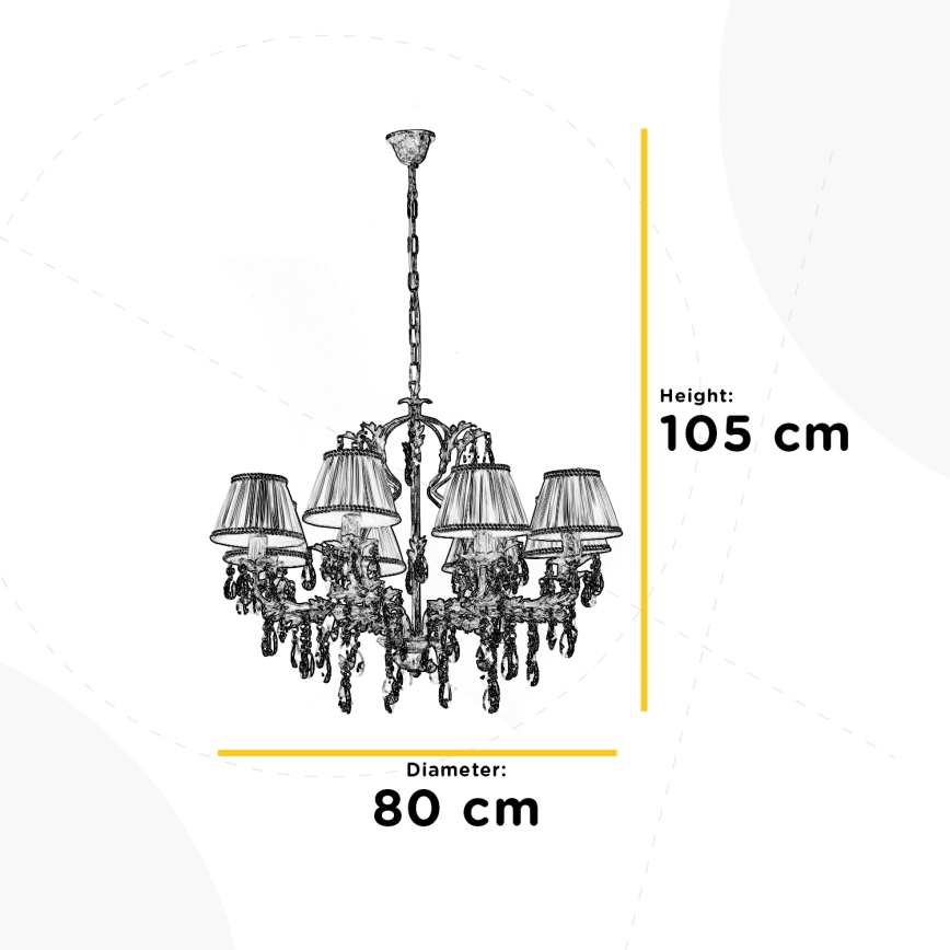 ONLI - Chandelier on a chain KAREN 5xE14/6W/230V bronze