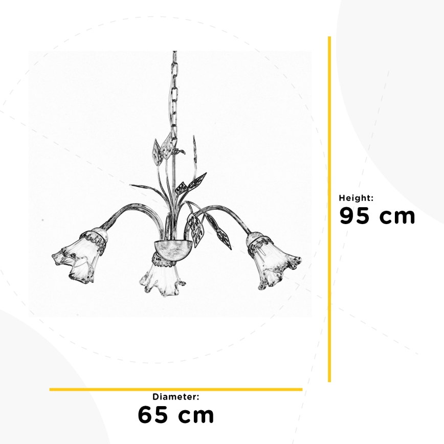 ONLI - Chandelier on a chain LANCIA 3xE14/6W/230V
