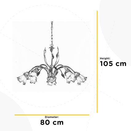 ONLI - Chandelier on a chain LANCIA 5xE14/6W/230V