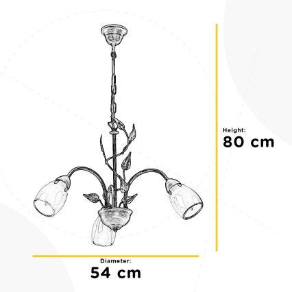 ONLI - Chandelier on a chain LILIANA 3xE14/6W/230V