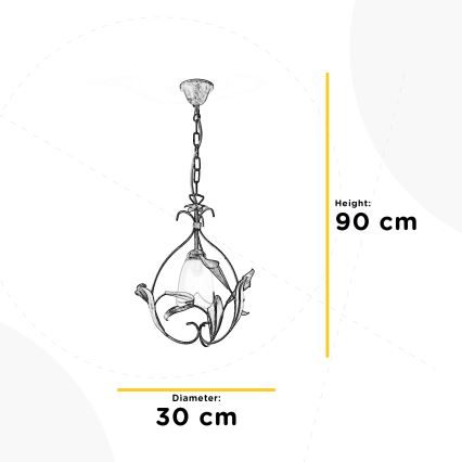 ONLI - Chandelier on a chain LUCREZIA 1xE14/6W/230V bronze