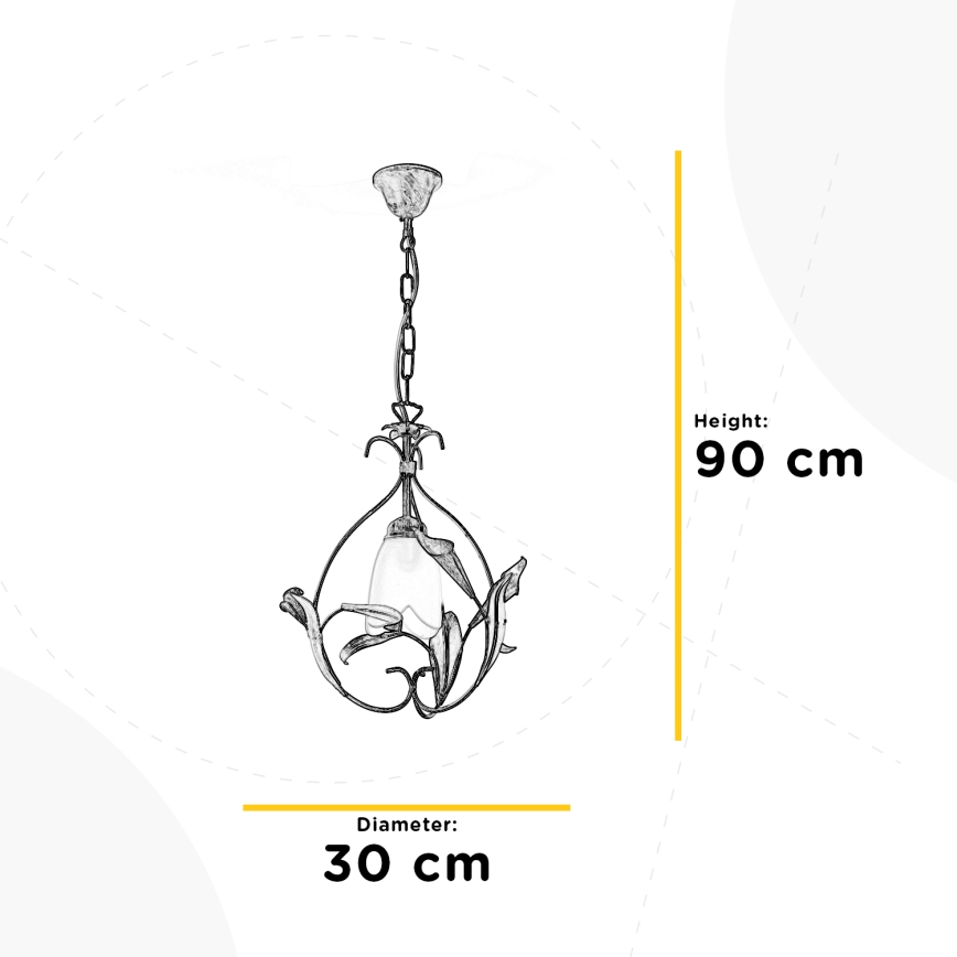 ONLI - Chandelier on a chain LUCREZIA 1xE14/6W/230V bronze