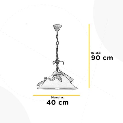 ONLI - Chandelier on a chain LUCREZIA 1xE27/22W/230V bronze