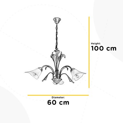 ONLI - Chandelier on a chain LUCREZIA 3xE14/6W/230V creamy