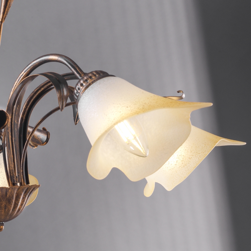 ONLI - Chandelier on a chain LUCREZIA 5xE14/6W/230V bronze