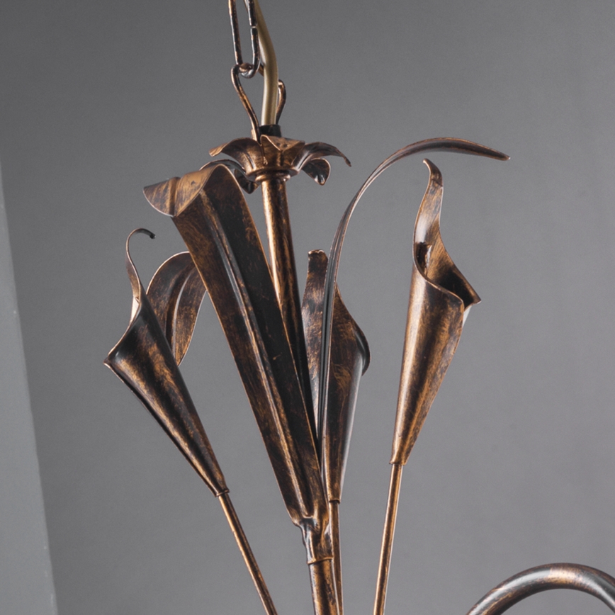 ONLI - Chandelier on a chain LUCREZIA 5xE14/6W/230V bronze