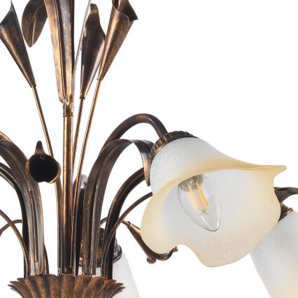ONLI - Chandelier on a chain LUCREZIA 5xE14/6W/230V bronze
