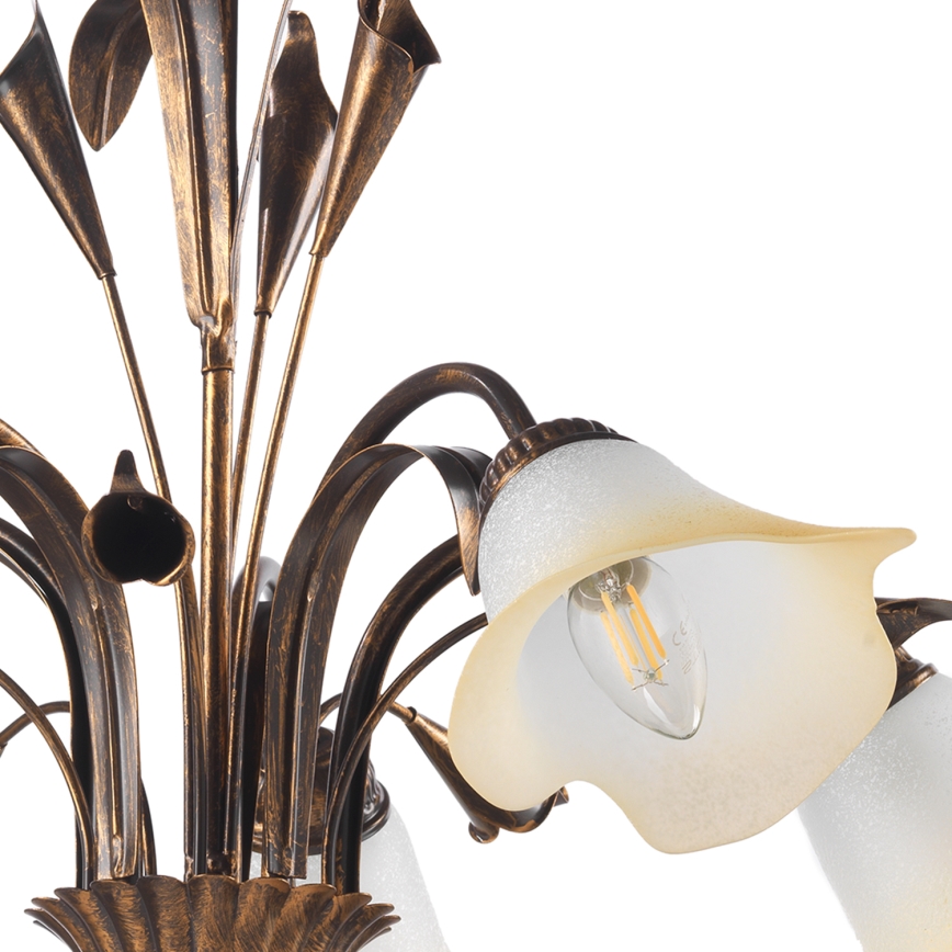 ONLI - Chandelier on a chain LUCREZIA 5xE14/6W/230V bronze