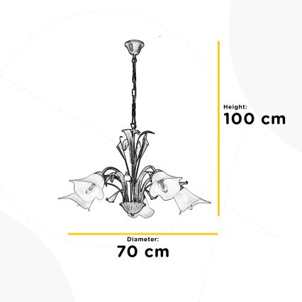 ONLI - Chandelier on a chain LUCREZIA 5xE14/6W/230V bronze