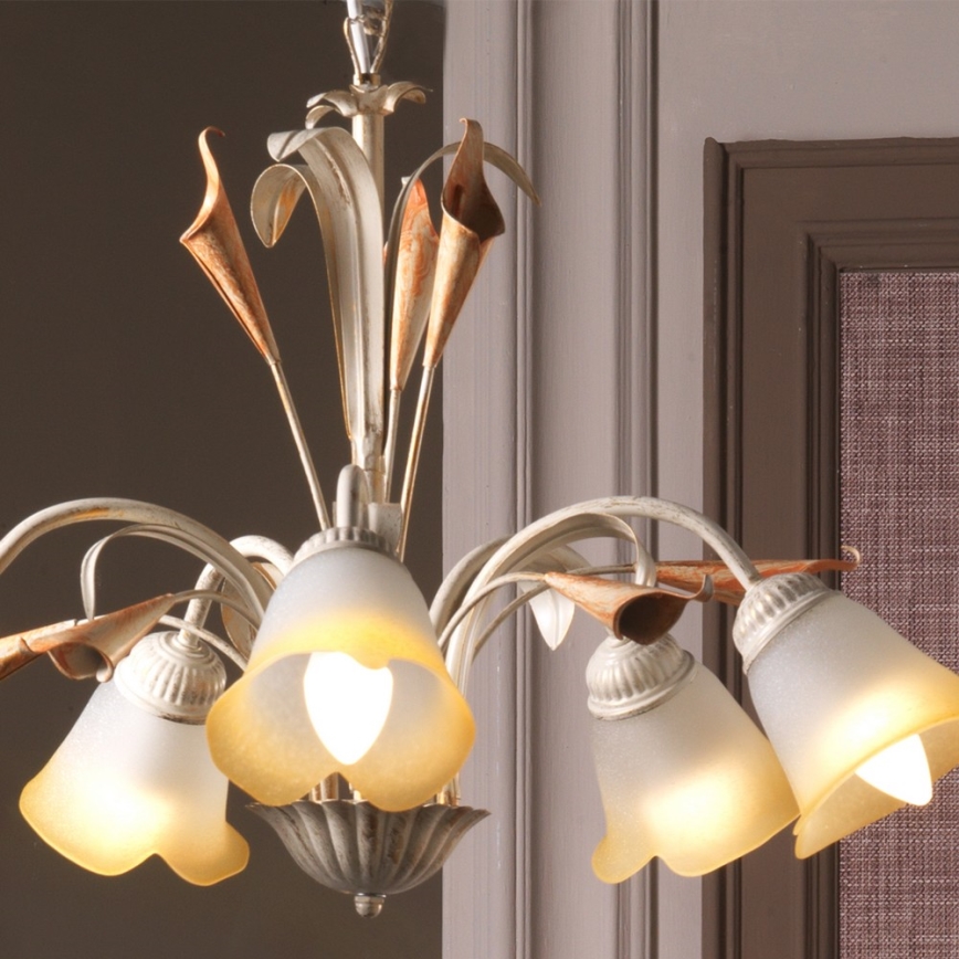 ONLI - Chandelier on a chain LUCREZIA 5xE14/6W/230V creamy
