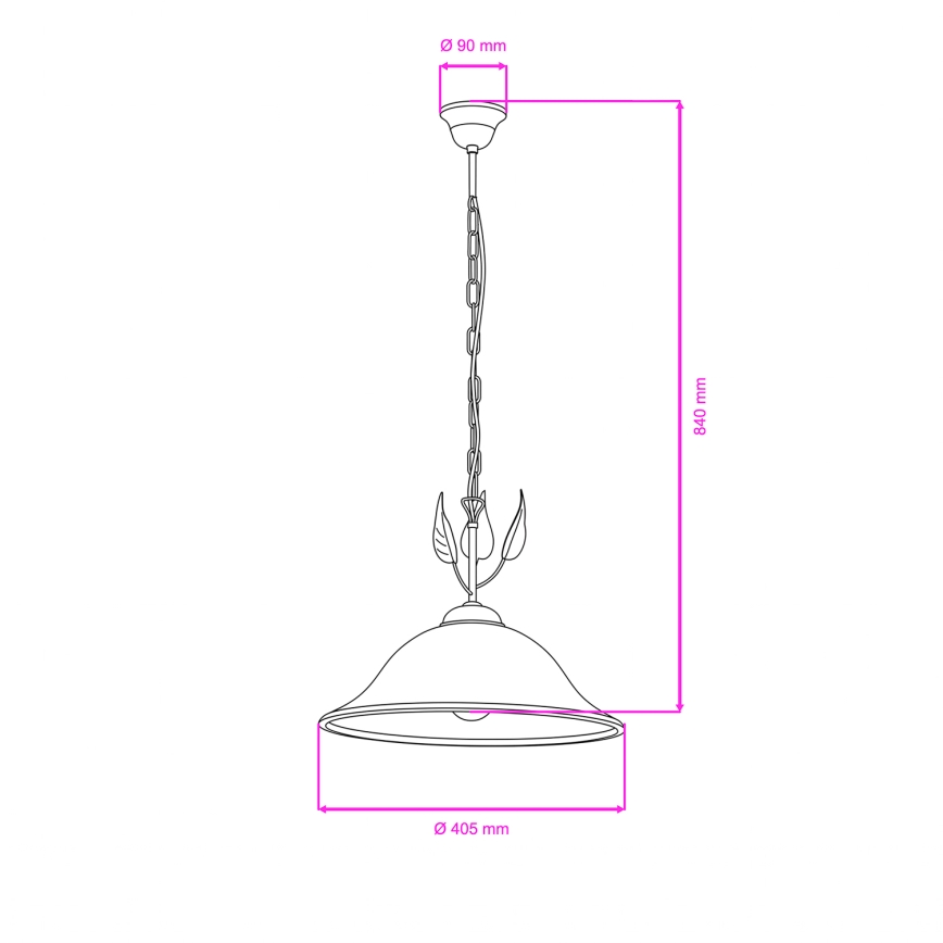 ONLI - Chandelier on a chain MIRA 1xE27/22W/230V d. 40 cm