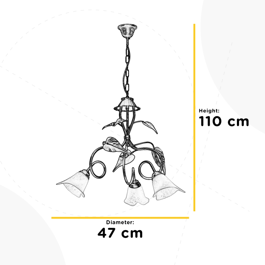 ONLI - Chandelier on a chain MIRANDA 3xE14/6W/230V