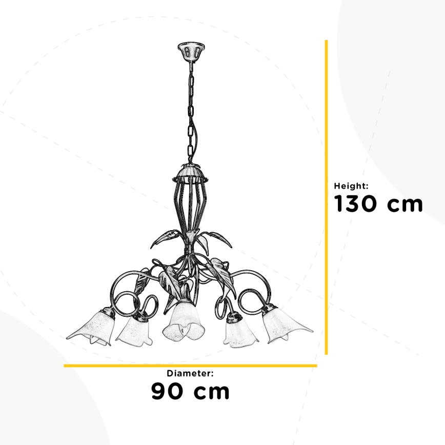 ONLI - Chandelier on a chain MIRANDA 5xE14/6W/230V