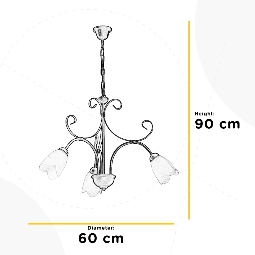 ONLI - Chandelier on a chain ODINO 3xE14/6W/230V