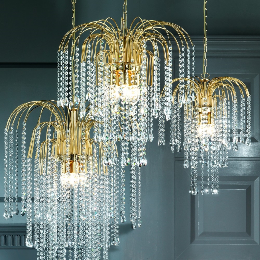ONLI - Chandelier on a chain PIOGGIA 3xE14/6W/230V gold