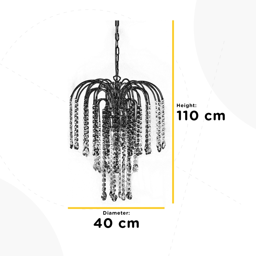 ONLI - Chandelier on a chain PIOGGIA 3xE14/6W/230V gold
