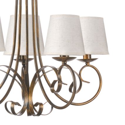 ONLI - Chandelier on a chain POMPEI 5xE14/6W/230V bronze