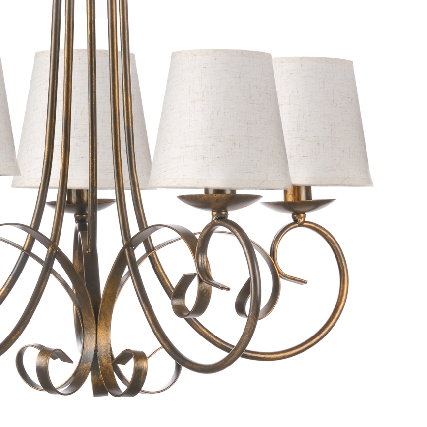 ONLI - Chandelier on a chain POMPEI 5xE14/6W/230V bronze