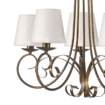 ONLI - Chandelier on a chain POMPEI 5xE14/6W/230V bronze