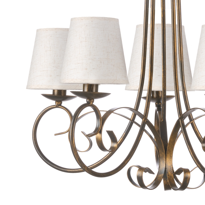 ONLI - Chandelier on a chain POMPEI 5xE14/6W/230V bronze