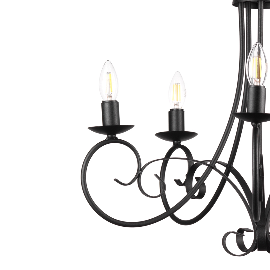 ONLI - Chandelier on a chain POMPEI 5xE14/6W/320V black