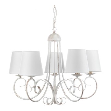 ONLI - Chandelier on a chain POMPEI 5xE14/6W/320V white