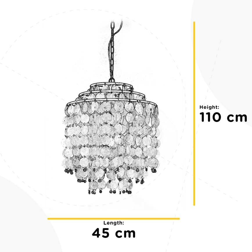 ONLI - Chandelier on a chain RUBEN 3xE27/22W/230V
