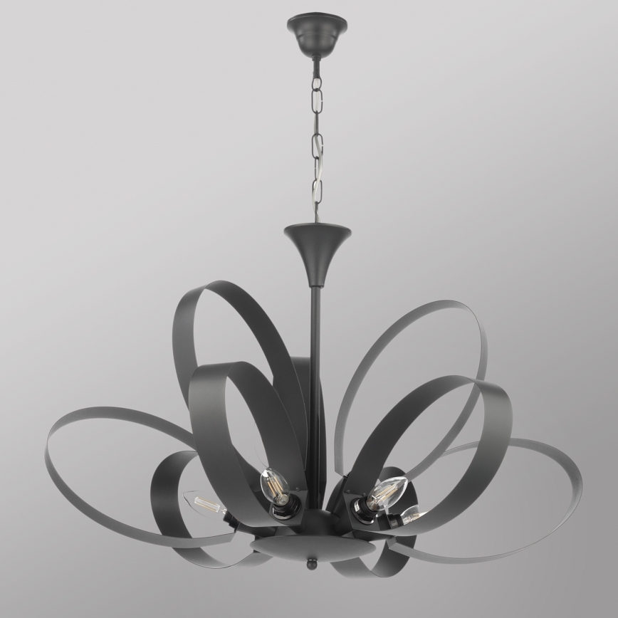 ONLI - Chandelier on a chain SERENA 9xE14/6W/230V black
